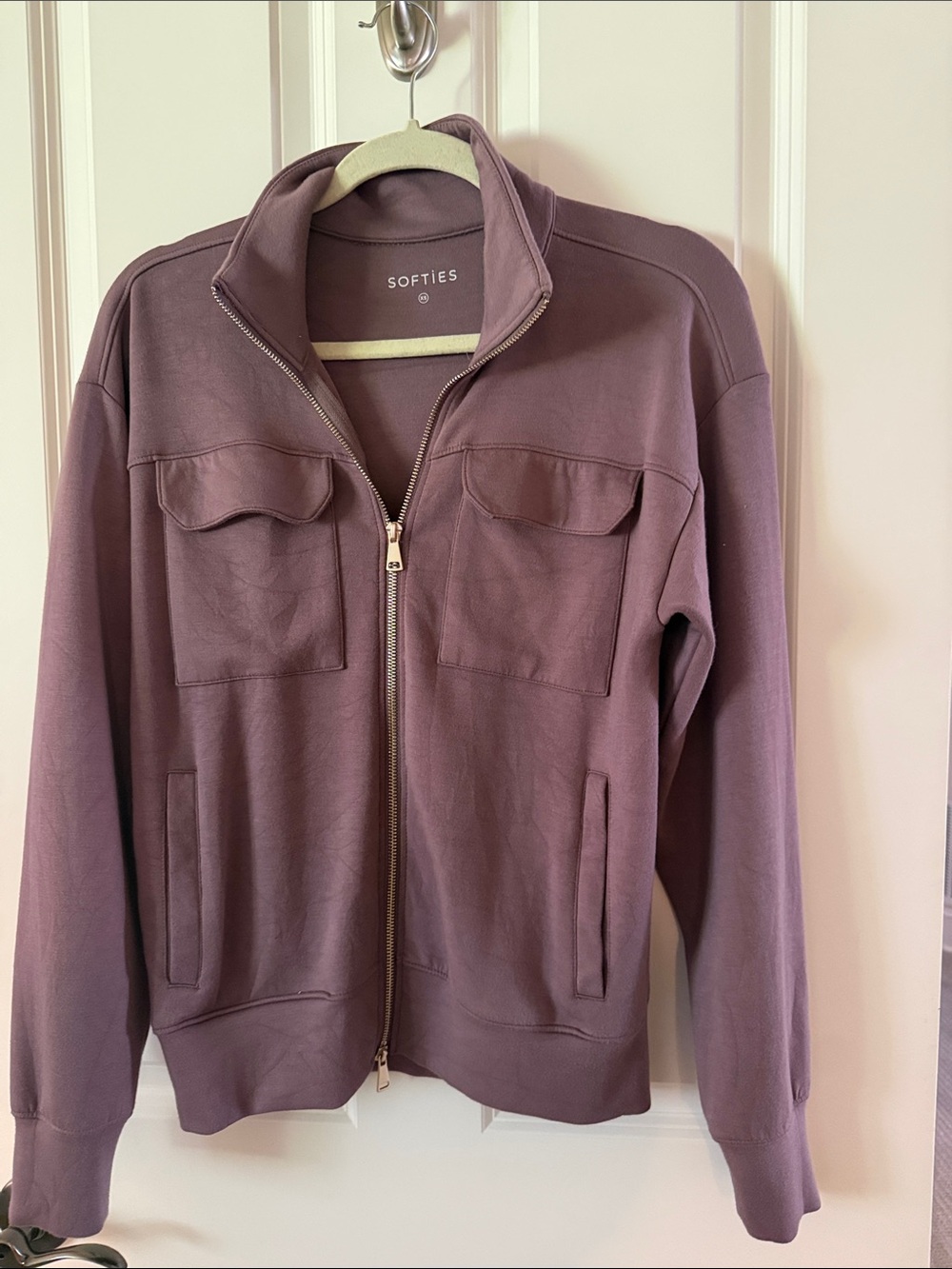SOFTIES Mauve Dream Tech XS Zip-Up Pocket Jacket